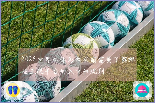 2026世界杯体彩购买前需要了解哪些正规平台的入口和规则